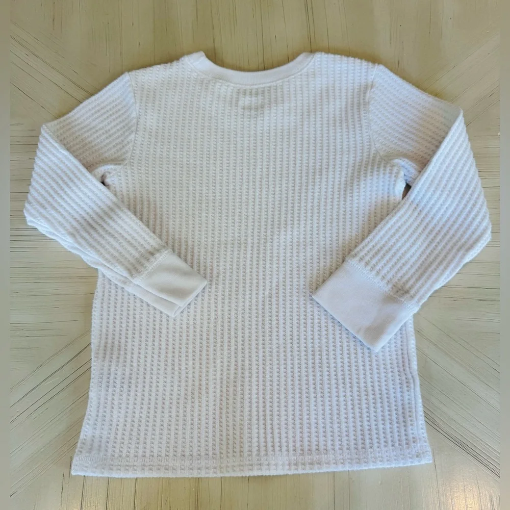 Garanimals Toddler Boy Long Sleeve Waffle Thermal Knit T-Shirt – White – Size 4T